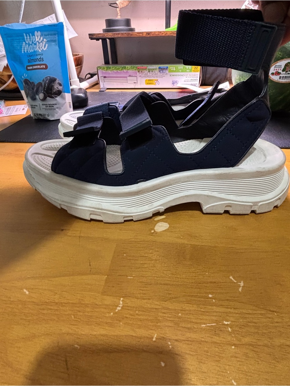 Alexander McQueen Blue and White Chunky Strap Sandals Women’s 100% Authentic.